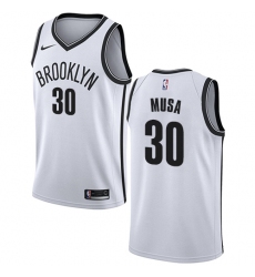 Women's Nike Brooklyn Nets #30 Dzanan Musa Swingman White NBA Jersey - Association Edition