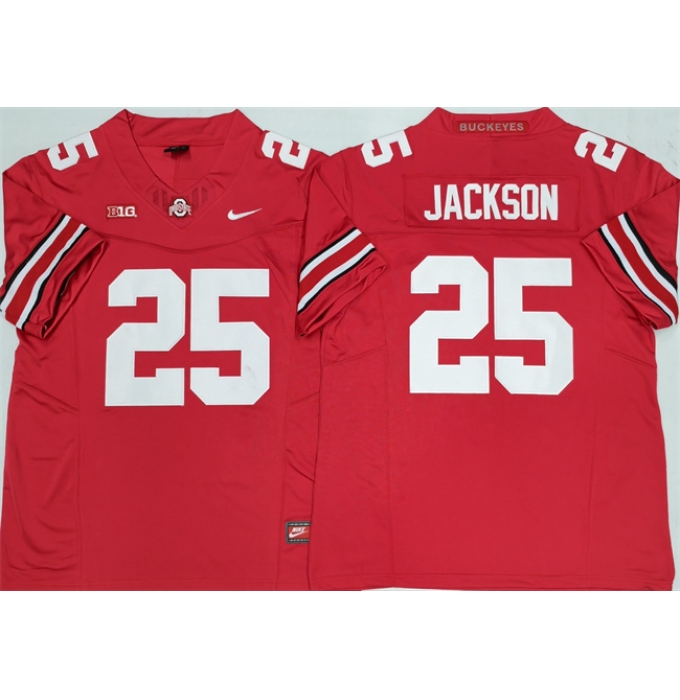Men's Ohio State Buckeyes #25 Lamar Bo Jackson Red 2025 F.U.S.E. Limited Stitched Jersey