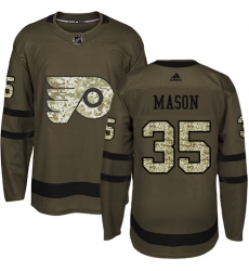 Adidas Philadelphia Flyers #35 Steve Mason Green Salute to Service Stitched NHL Jersey