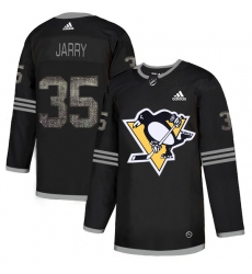 Men's Adidas Pittsburgh Penguins #35 Tristan Jarry Black Authentic Classic Stitched NHL Jersey