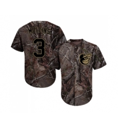 Youth Baltimore Orioles #3 Cedric Mullins Authentic Camo Realtree Collection Flex Base Baseball Jersey