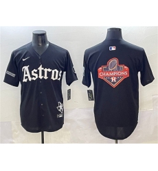 Men's Houston Astros Team Big Logo Black Gothic 'Houston Born Barrio Raised' Limited Stitched Baseball Jerseys