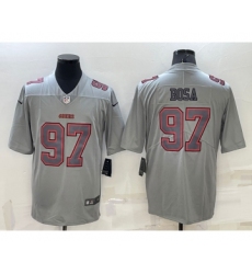 Men's San Francisco 49ers #97 Nick Bosa Grey Atmosphere Fashion 2022 Vapor Untouchable Stitched Limited Jersey