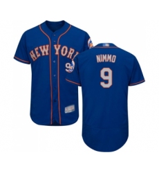 Men's New York Mets #9 Brandon Nimmo Royal Gray Alternate Flex Base Authentic Collection Baseball Jersey