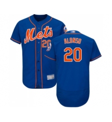 Men's New York Mets #20 Pete Alonso Royal Blue Alternate Flex Base Authentic Collection Baseball Jersey