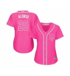 Women's New York Mets #20 Pete Alonso Authentic Pink Fashion Cool Base Baseball Jersey