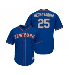Men's New York Mets #25 Adeiny Hechavarria Replica Royal Blue Alternate Road Cool Base Baseball Jersey