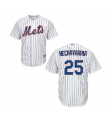Youth New York Mets #25 Adeiny Hechavarria Authentic White Home Cool Base Baseball Jersey