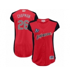 Women's Oakland Athletics #26 Matt Chapman Authentic Red American League 2019 Baseball All-Star Jersey