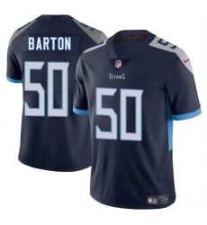 Men's Tennessee Titans #50 Cody Barton Navy 2025 Vapor Limited Football Stitched Jersey