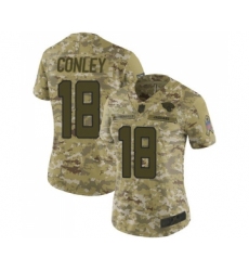 Women's Jacksonville Jaguars #18 Chris Conley Limited Camo 2018 Salute to Service Football Jersey