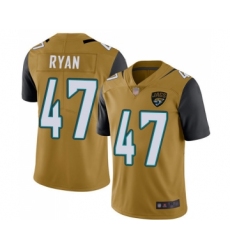 Men's Jacksonville Jaguars #47 Jake Ryan Limited Gold Rush Vapor Untouchable Football Jersey
