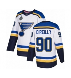 Youth St. Louis Blues #90 Ryan O'Reilly Authentic White Away 2019 Stanley Cup Final Bound Hockey Jersey