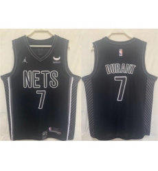 Men's Brooklyn Nets #7 Kevin Durant Black Stitched Basketball Jersey