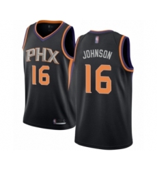 Men's Phoenix Suns #16 Tyler Johnson Authentic Black Basketball Jersey Statement Edition