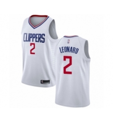 Youth Los Angeles Clippers #2 Kawhi Leonard Swingman White Basketball Jersey - Association Edition