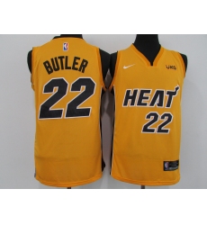Men's Nike Miami Heat #22 Jimmy Butler Yellow Swingman Basketball Jersey