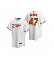 Women's Baltimore Orioles #47 John Means Nike White 2020 Replica Home Jersey