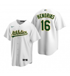 Men's Nike Oakland Athletics #16 Liam Hendriks White Home Stitched Baseball Jersey