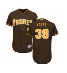 Men's San Diego Padres #39 Kirby Yates Brown Alternate Flex Base Authentic Collection Baseball Jersey
