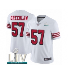 Men's San Francisco 49ers #57 Dre Greenlaw Limited White Rush Vapor Untouchable Super Bowl LIV Bound Football Jersey