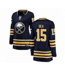 Women's Buffalo Sabres #15 Jean-Sebastien Dea Fanatics Branded Navy Blue Home Breakaway Hockey Jersey