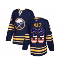 Men's Buffalo Sabres #33 Colin Miller Authentic Navy Blue USA Flag Fashion Hockey Jersey