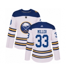 Women's Buffalo Sabres #33 Colin Miller Authentic White 2018 Winter Classic Hockey Jersey