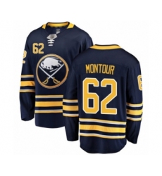 Men's Buffalo Sabres #62 Brandon Montour Fanatics Branded Navy Blue Home Breakaway Hockey Jersey