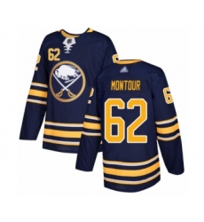 Youth Buffalo Sabres #62 Brandon Montour Authentic Navy Blue Home Hockey Jersey