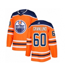 Men's Edmonton Oilers #60 Markus Granlund Authentic Orange Home Hockey Jersey