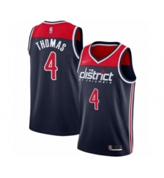 Men's Washington Wizards #4 Isaiah Thomas Authentic Navy Blue Finished Basketball Jersey - Statement Edition