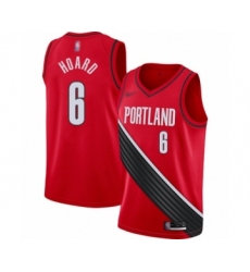 Men's Portland Trail Blazers #6 Jaylen Hoard Authentic Red Finished Basketball Jersey - Statement Edition