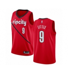 Men's Portland Trail Blazers #9 Nassir Little Red Swingman Jersey - Earned Edition