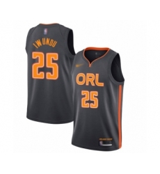 Men's Orlando Magic #25 Wes Iwundu Swingman Charcoal Basketball Jersey - 2019 20 City Edition