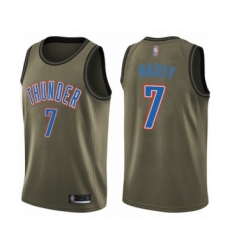 Men's Oklahoma City Thunder #7 Darius Bazley Swingman Green Salute to Service Basketball Jersey