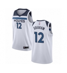 Women's Minnesota Timberwolves #12 Treveon Graham Swingman White Basketball Jersey - Association Edition