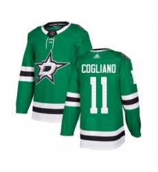 Men's Dallas Stars #11 Andrew Cogliano Authentic Green Home Hockey Jersey