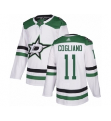 Men's Dallas Stars #11 Andrew Cogliano Authentic White Away Hockey Jersey
