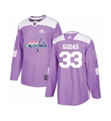 Youth Washington Capitals #33 Radko Gudas Authentic Purple Fights Cancer Practice Hockey Jersey
