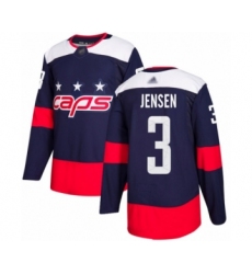 Youth Washington Capitals #3 Nick Jensen Authentic Navy Blue 2018 Stadium Series Hockey Jersey
