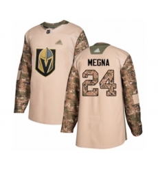 Men's Vegas Golden Knights #24 Jaycob Megna Authentic Camo Veterans Day Practice Hockey Jersey