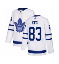 Youth Toronto Maple Leafs #83 Cody Ceci Authentic White Away Hockey Jersey