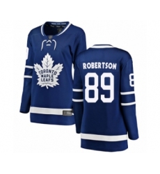 Women's Toronto Maple Leafs #89 Nicholas Robertson Authentic Royal Blue Home Fanatics Branded Breakaway Hockey Jersey