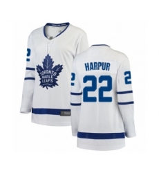 Women's Toronto Maple Leafs #22 Ben Harpur Authentic White Away Fanatics Branded Breakaway Hockey Jersey