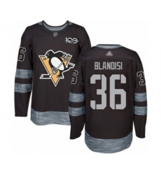 Men's Pittsburgh Penguins #36 Joseph Blandisi Authentic Black 1917-2017 100th Anniversary Hockey Jersey