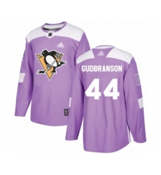 Youth Pittsburgh Penguins #44 Erik Gudbranson Authentic Purple Fights Cancer Practice Hockey Jersey