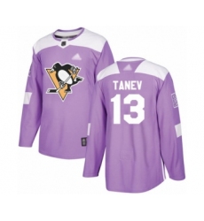 Youth Pittsburgh Penguins #13 Brandon Tanev Authentic Purple Fights Cancer Practice Hockey Jersey