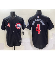 Men's Chicago Cubs #4 Pete Crow-Armstrong Black Limited Stitched Baseball Jersey