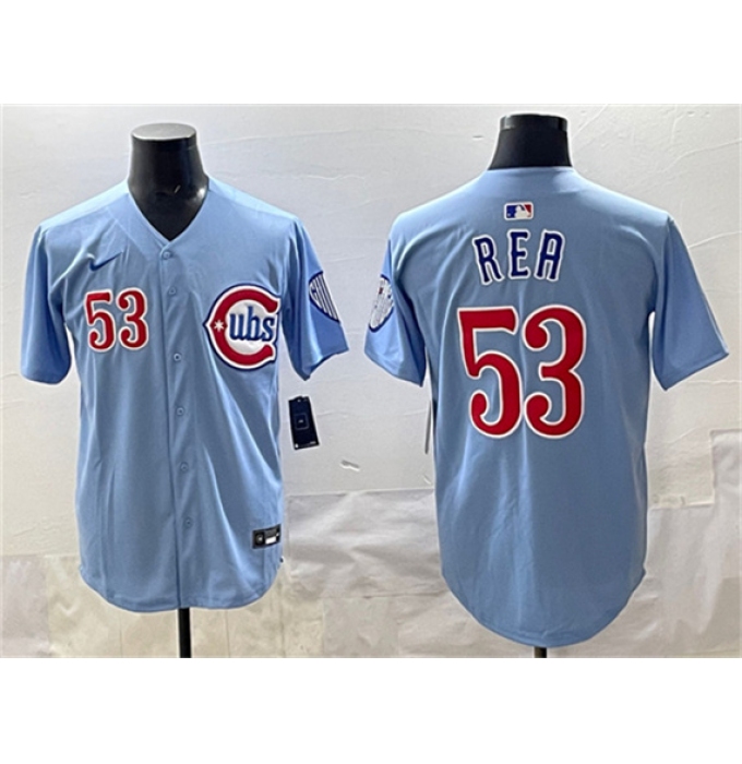 Men's Chicago Cubs #53 Colin Rea Blue 2024-25 2nd Alternate Limited Stitched Baseball Jersey